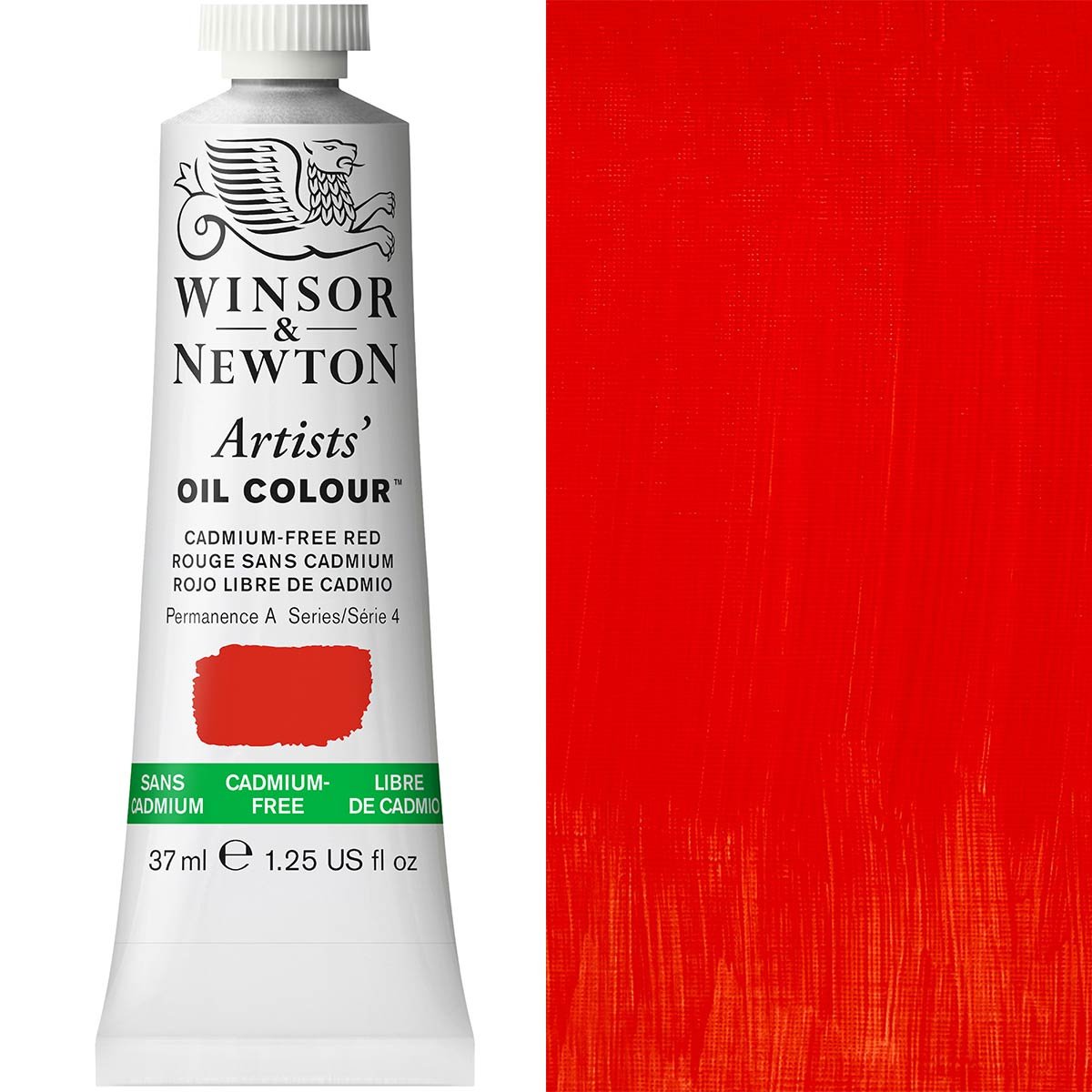 Winsor & Newton - 37ml Cad-Free Red  - Artists Oil - Series 4