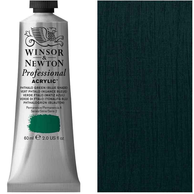 Winsor & Newton - 60ml Phthalo Green Blue Shade - Professional Acrylic - Series 2