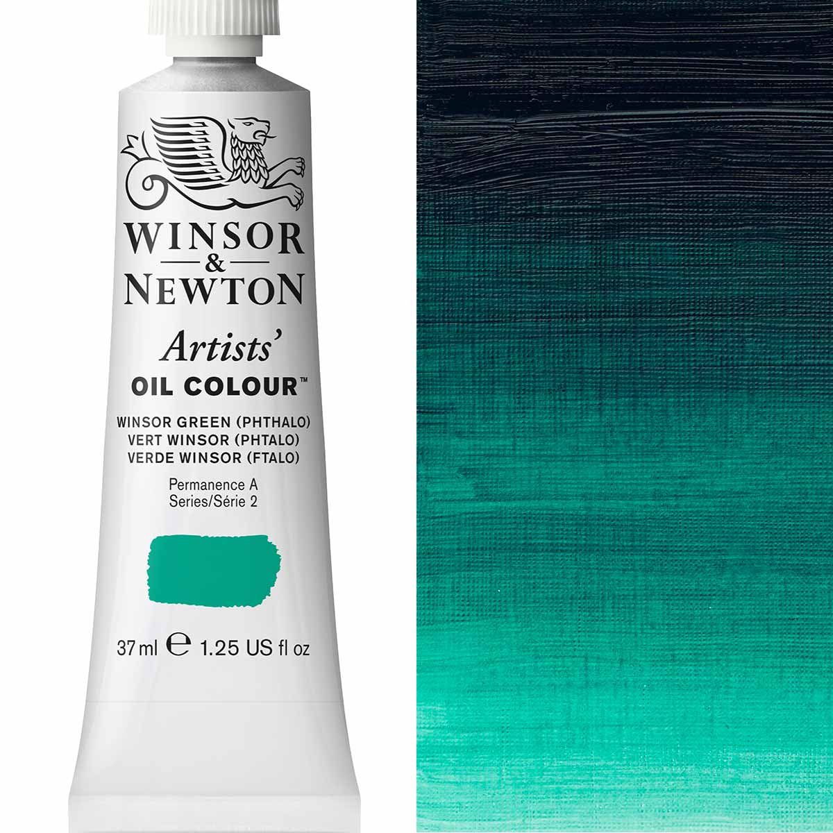Winsor & Newton - 37ml Winsor Green  - Artists Oil - Series 2