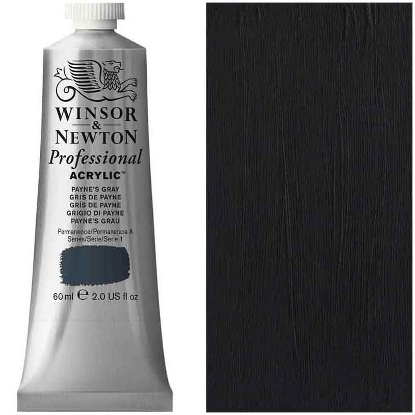 Winsor & Newton - 60ml Paynes Grey - Professional Acrylic - Series 1