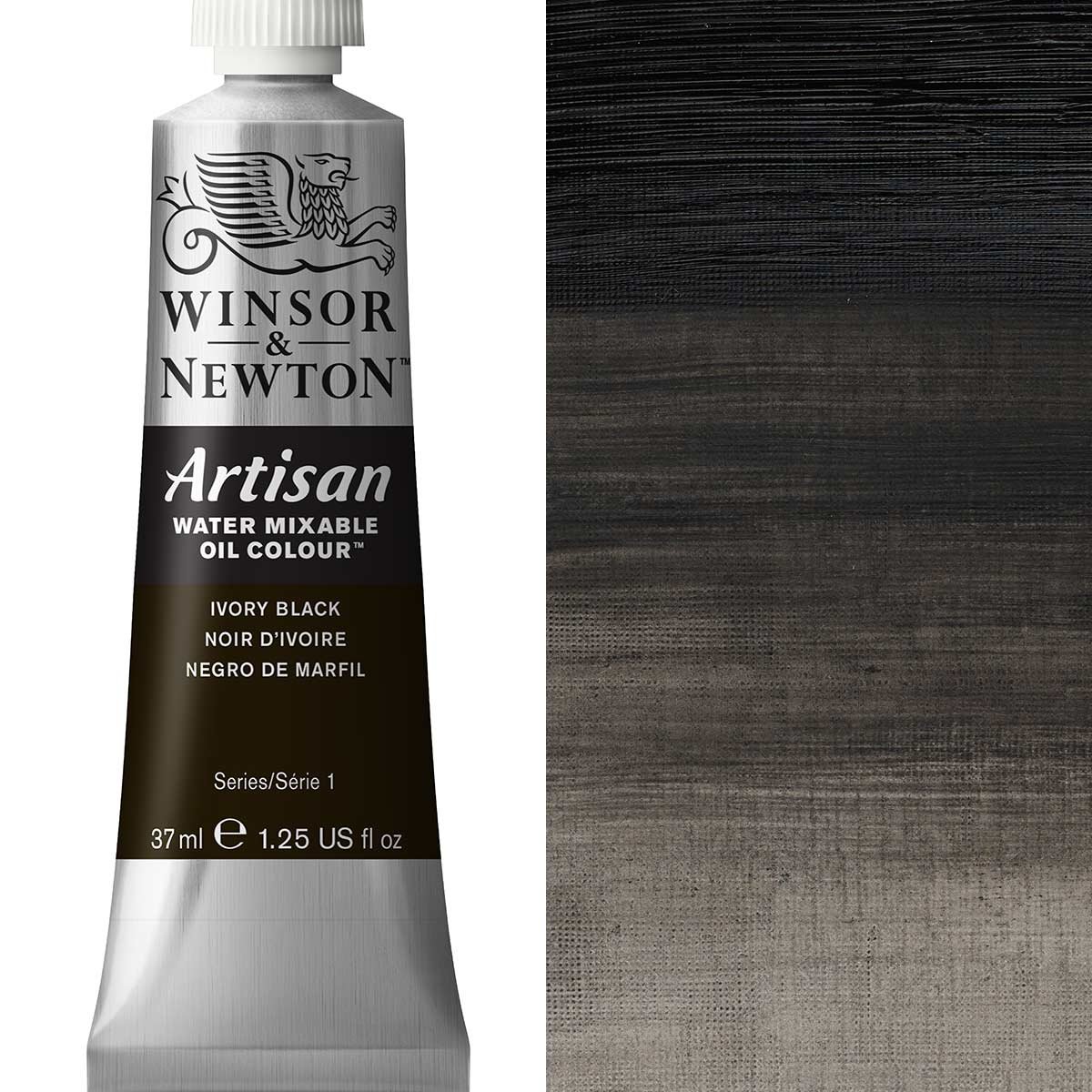 Winsor & Newton - 37ml Ivory Black  - Water Mixable Oil - Series 1