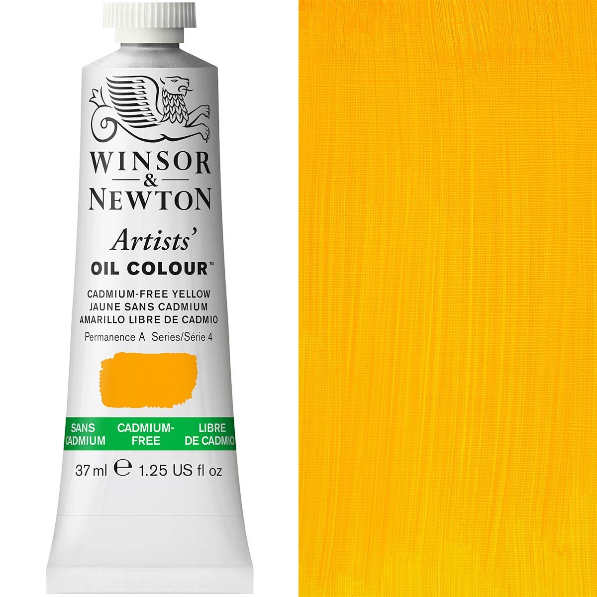 Winsor & Newton - 37ml Cad-Free Yellow  - Artists Oil - Series 4