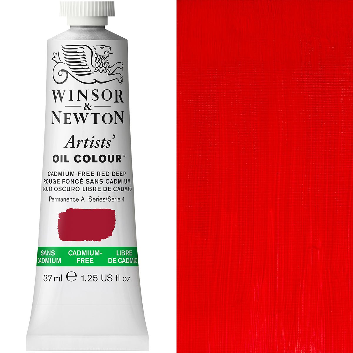 Winsor & Newton - 37ml Cad-Free Red Deep  - Artists Oil - Series 4