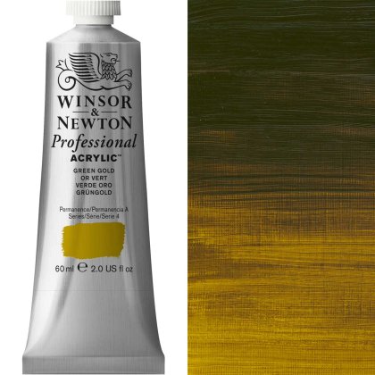 Winsor & Newton - 60ml Green Gold - Professional Acrylic - Series 4