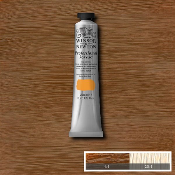 Winsor & Newton - 200ml Raw Sienna- Professional Acrylic - Series 1