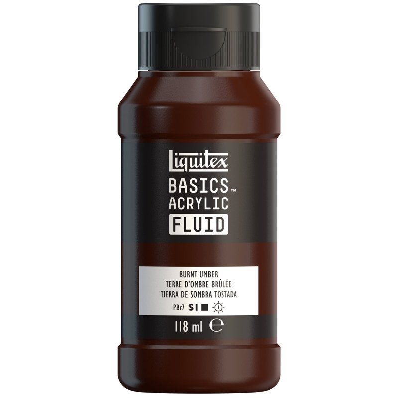Liquitex - Basic Fluid - Burnt Umber 118ml