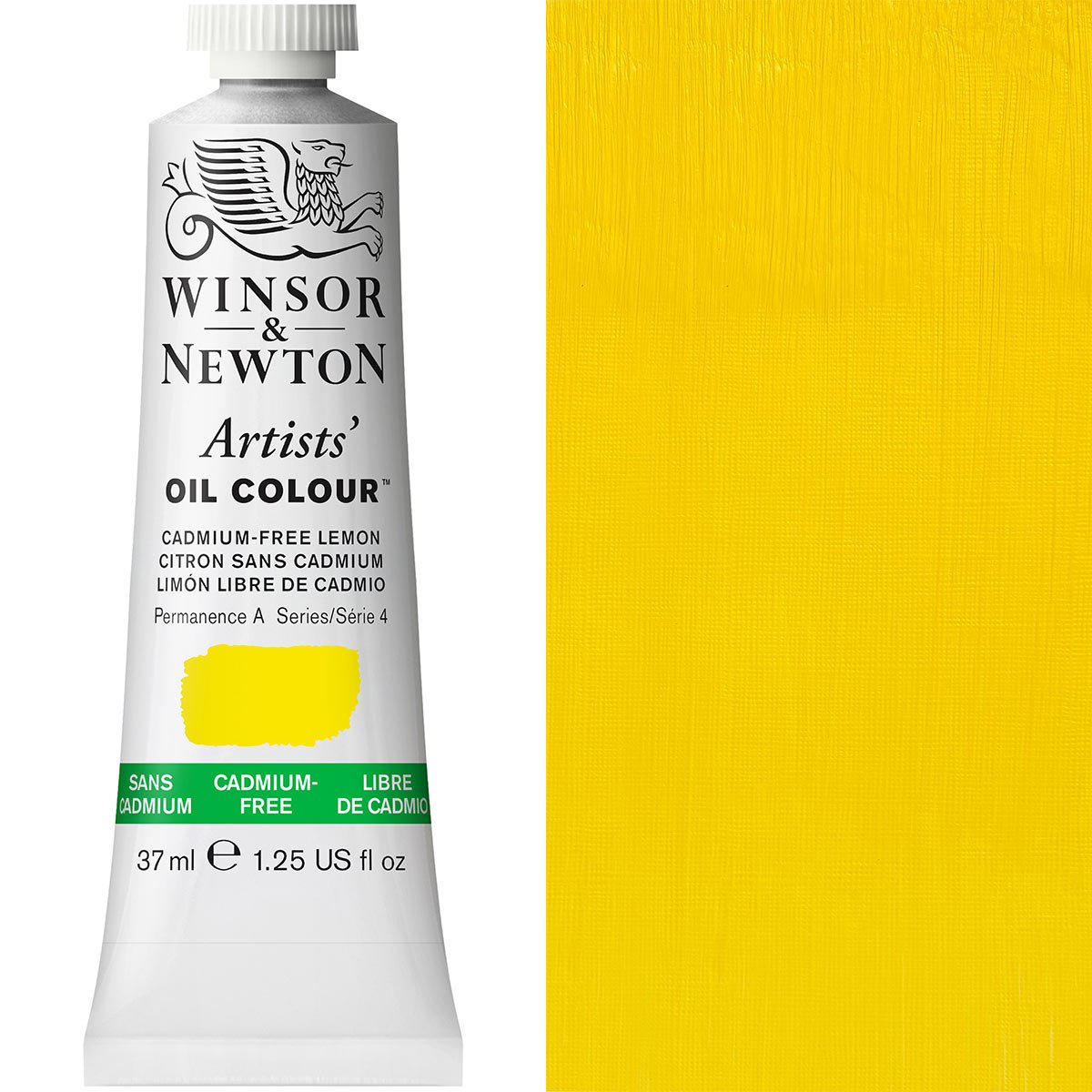 Winsor & Newton - 37ml Cad-Free Lemon  - Artists Oil - Series 4