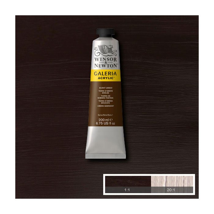 Winsor & Newton - Galeria Acrylic Burnt Umber 200ml