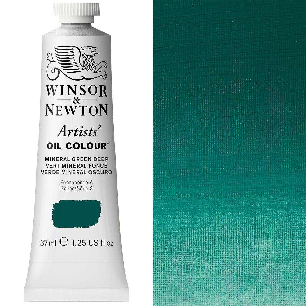 Winsor & Newton - 37ml Mineral Green Deep  - Artists Oil -  Series 3