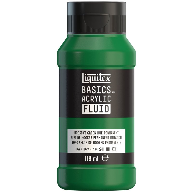 Liquitex - Basic Fluid - Hookers Green Perm Hue 118ml