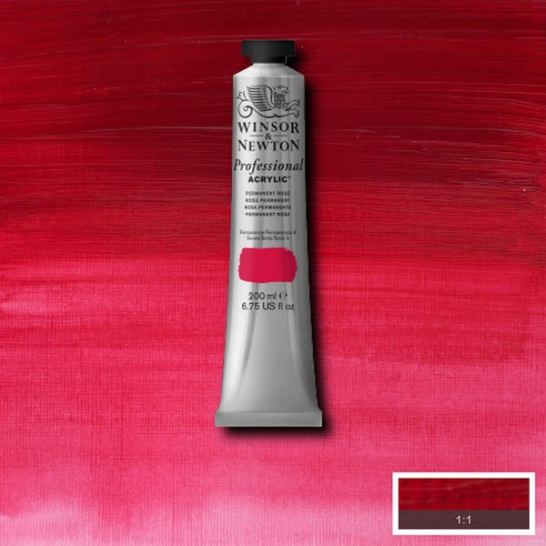 Winsor & Newton - 200ml Permanent Rose Quinacridone - Professional Acrylic
