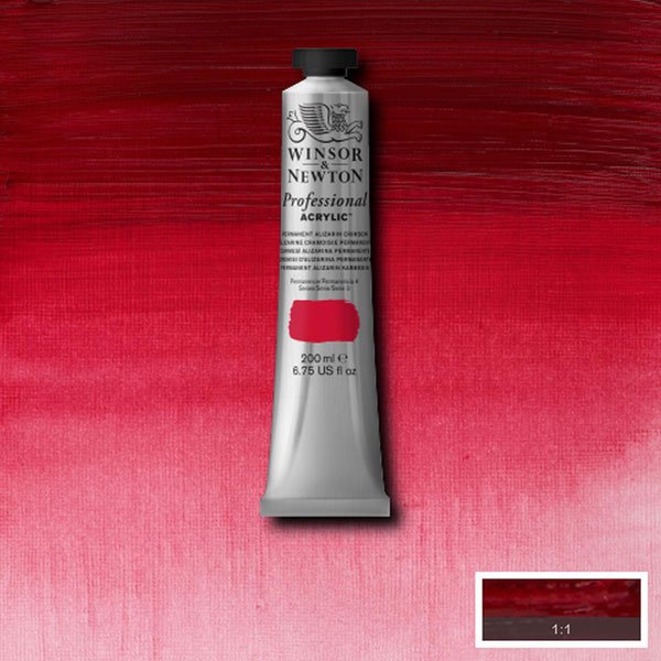 Winsor & Newton - 200ml Perm Aliz Crimson- Professional Acrylic - Series 3