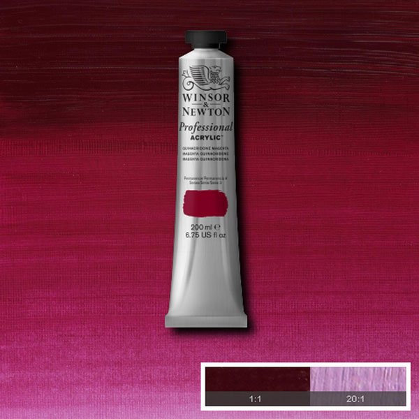 Winsor & Newton - 200ml Quinacridone Magenta - Professional Acrylic