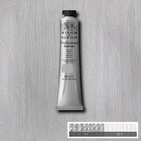 Winsor & Newton - 200ml Silver- Professional Acrylic - Series 3