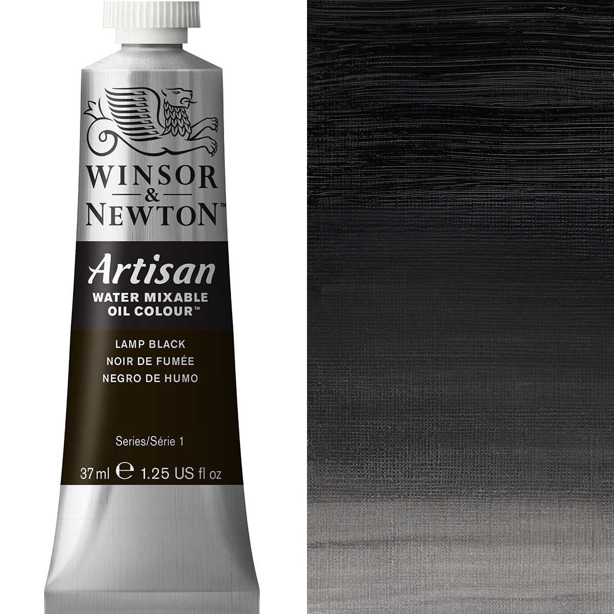 Winsor & Newton - 37ml Lamp Black  - Water Mixable Oil - Series 1