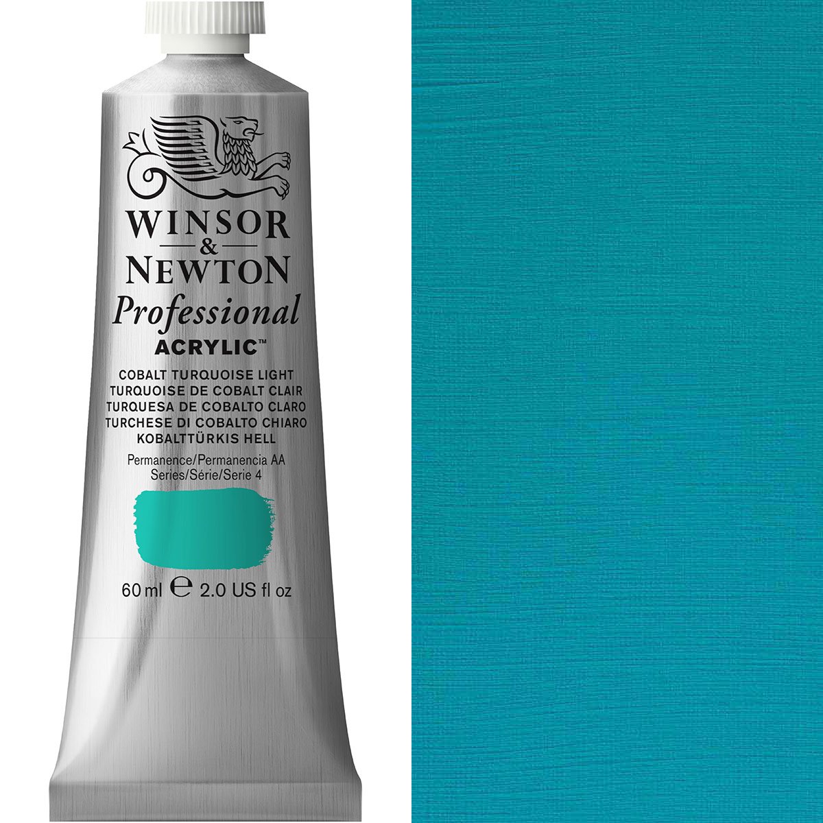 Winsor & Newton - 60ml Cobalt Turq Light- Professional Acrylic - Series 4